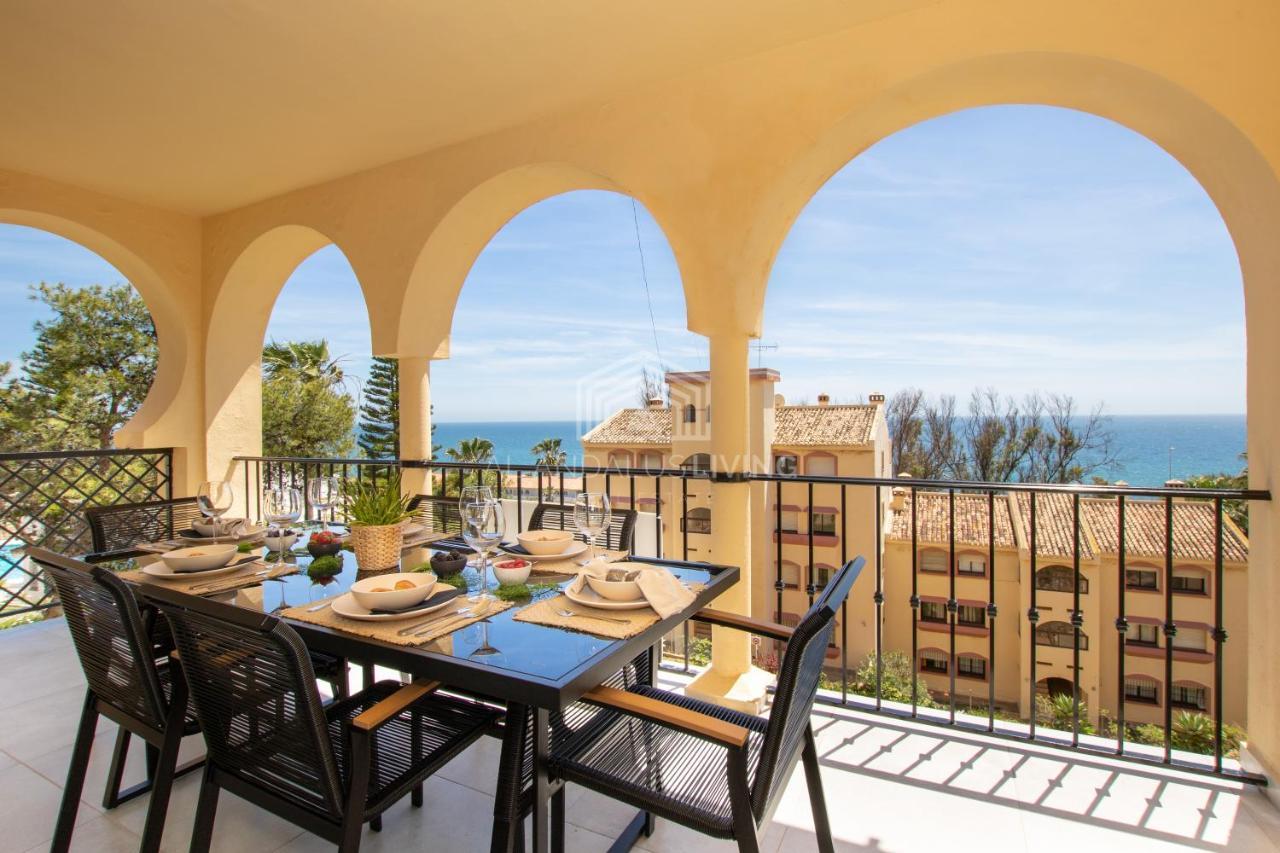 Panoramic Sea Views And Direct Access To The Beach From The Community In Torrenueva Lejlighed Málaga Eksteriør billede