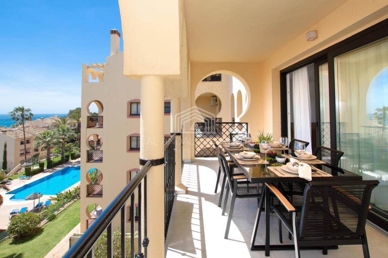 Panoramic Sea Views And Direct Access To The Beach From The Community In Torrenueva Lejlighed Málaga Eksteriør billede